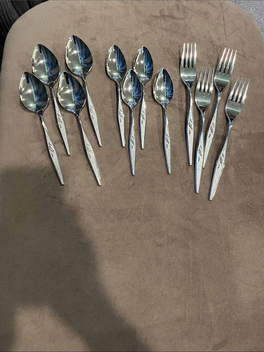 Oneida Community Silver Stainless Steel Fork and Spoon Set